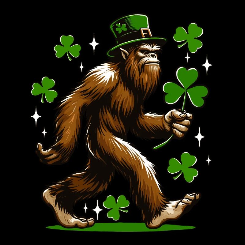 Bigfoot mit Kleeblatt
