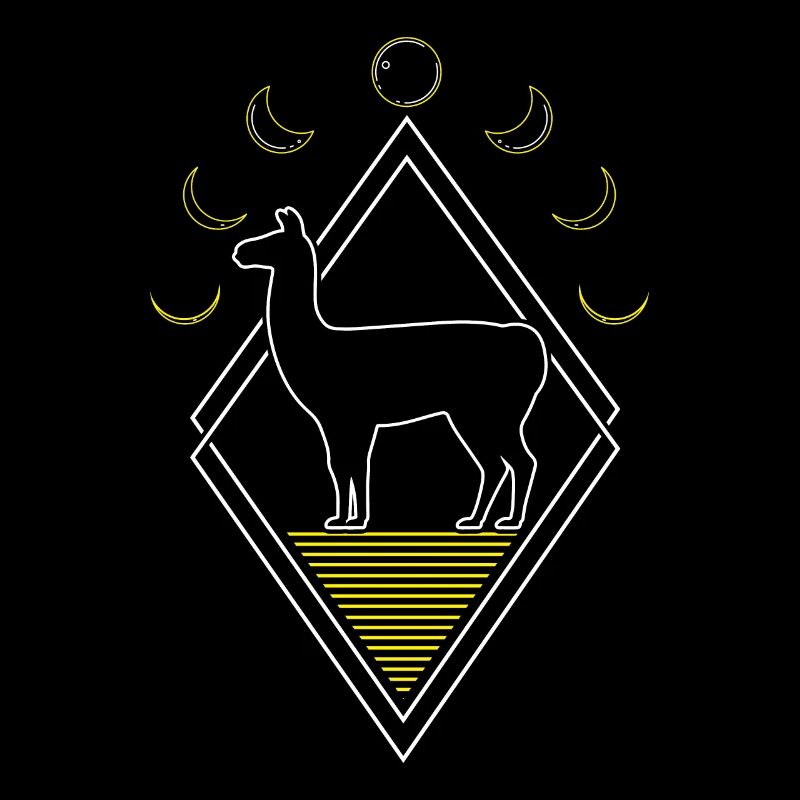 Lama Llama Abstrakt Moon Phases