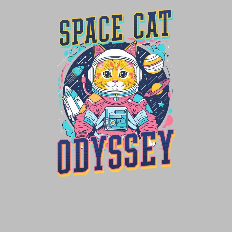 Astronaute de l’espace de l’Odyssée du chat de l’espace