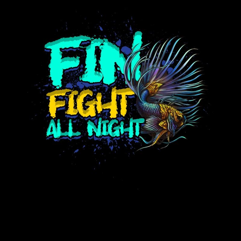 Combat d’ailerons de poisson Betta toute la nuit