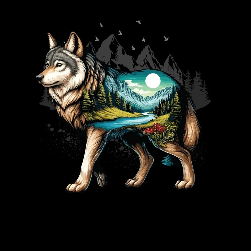 Wilderness Inside the Bear Retro Vintage