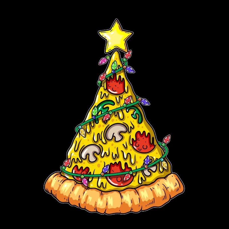 Pizza slice as a Christmas tree Christmas tree pizza