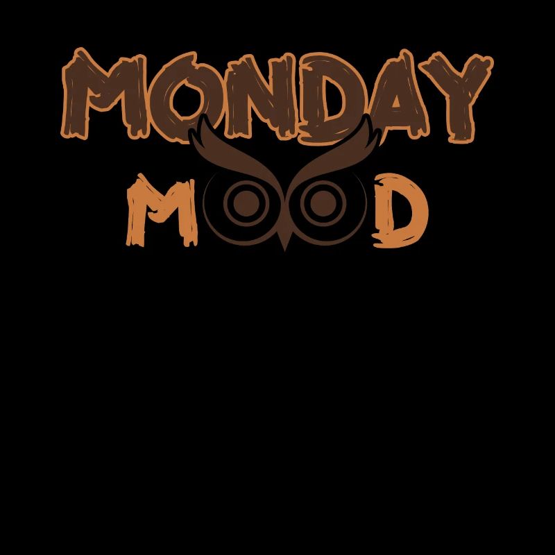 Lundi Mood, Eule, Déclaration drôle Montags Montag