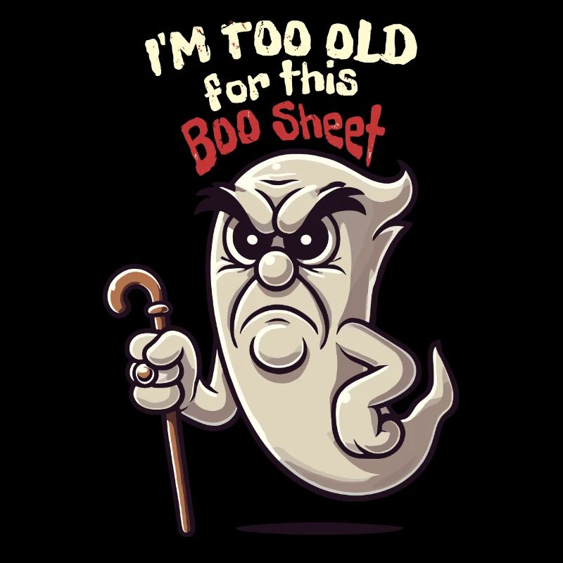 Drôle de dicton Design Grumpy Old Ghost