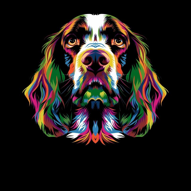 Springer Spaniel Hund Popart