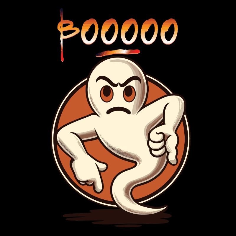 Booing Ghost Funny Ghost Design Word Game