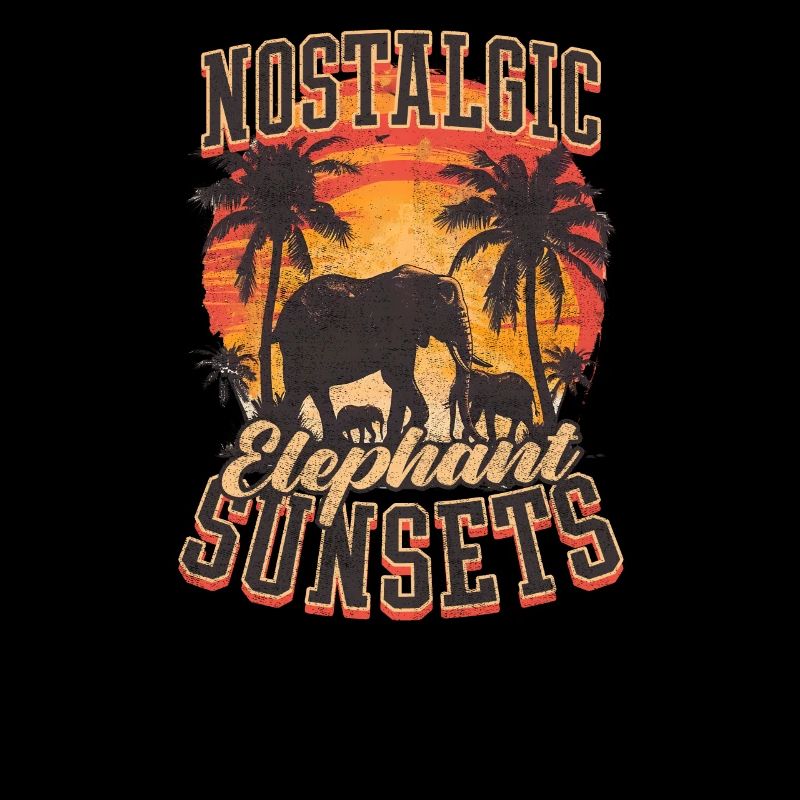 Éléphant Nostalgique Éléphant Couchers de soleil