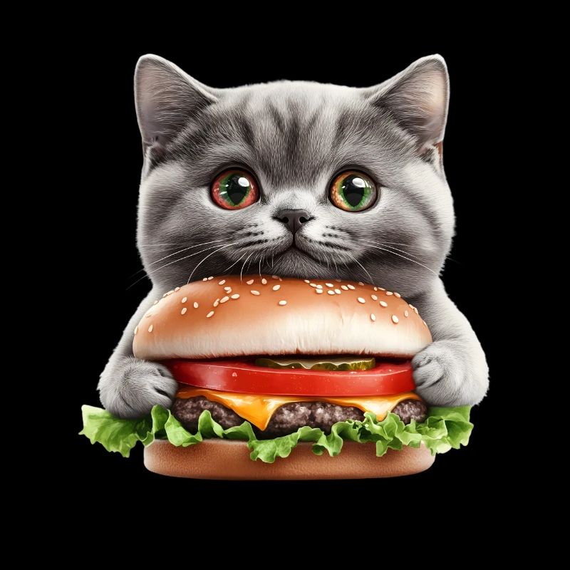 Chat Restauration rapide Burger Chats Hamburger Amoureux des chats