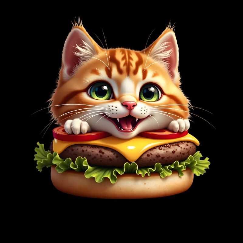 Chat Restauration rapide Burger Chats Hamburger Amoureux des chats