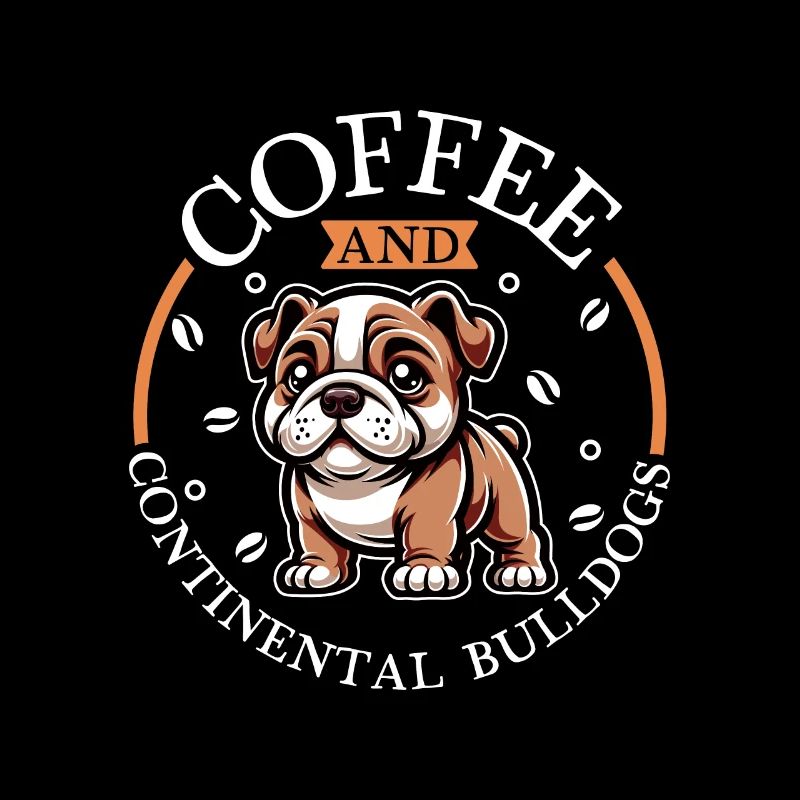Café et bouledogue continental