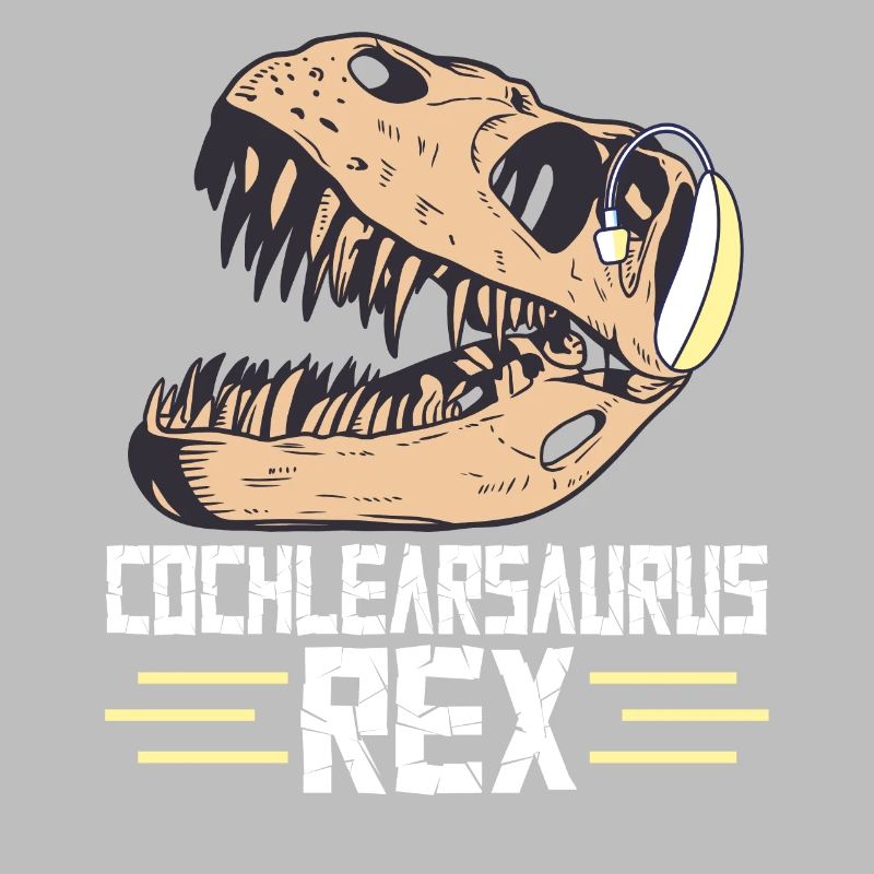 Deaf Pride Cochlear Implant Dinosaur Trex