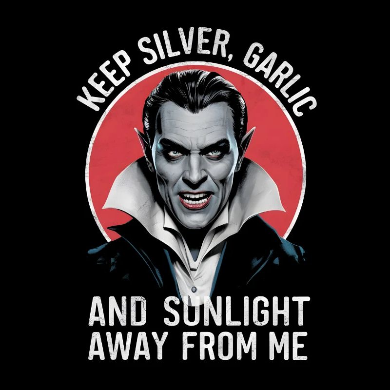 Vampire keep silver garlic sunlight away from me