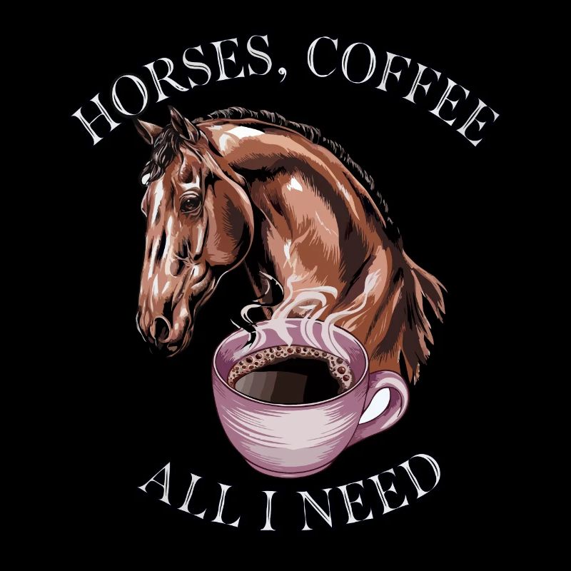 Lustiges Pferd Kunst Pferdebesitzer Pferde Kaffee