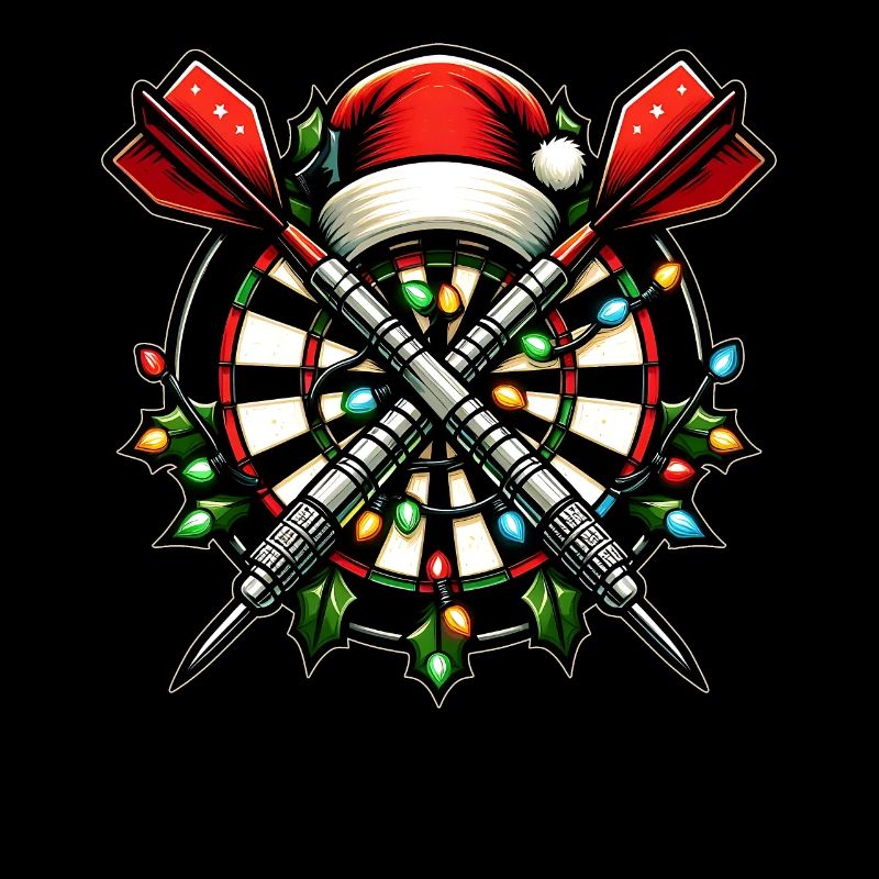 Darts Player Santa Hat Xmas