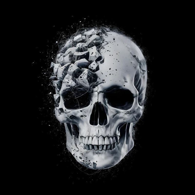 Zerfallener Schädel