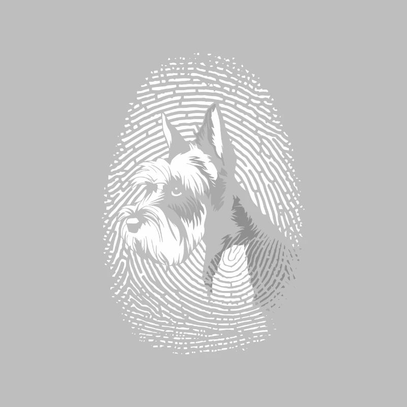 Schnauzer miniature empreinte digitale miniature créative