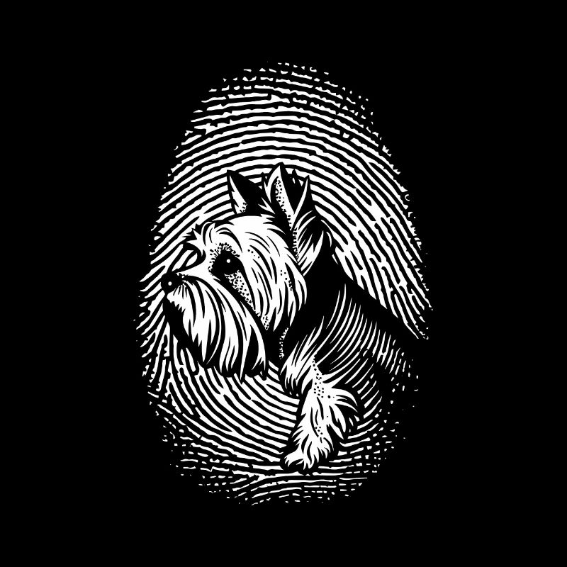Yorkshire Terrier Empreinte digitale Design Créatif