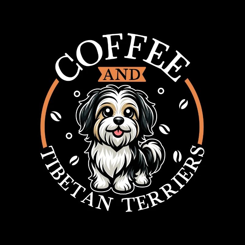 Café et terrier tibétain