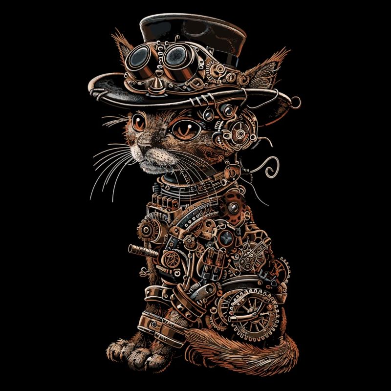 Chat steampunk