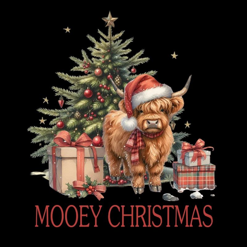 Mooey Christmas Mit Weihnachtsbaum und Geschenken