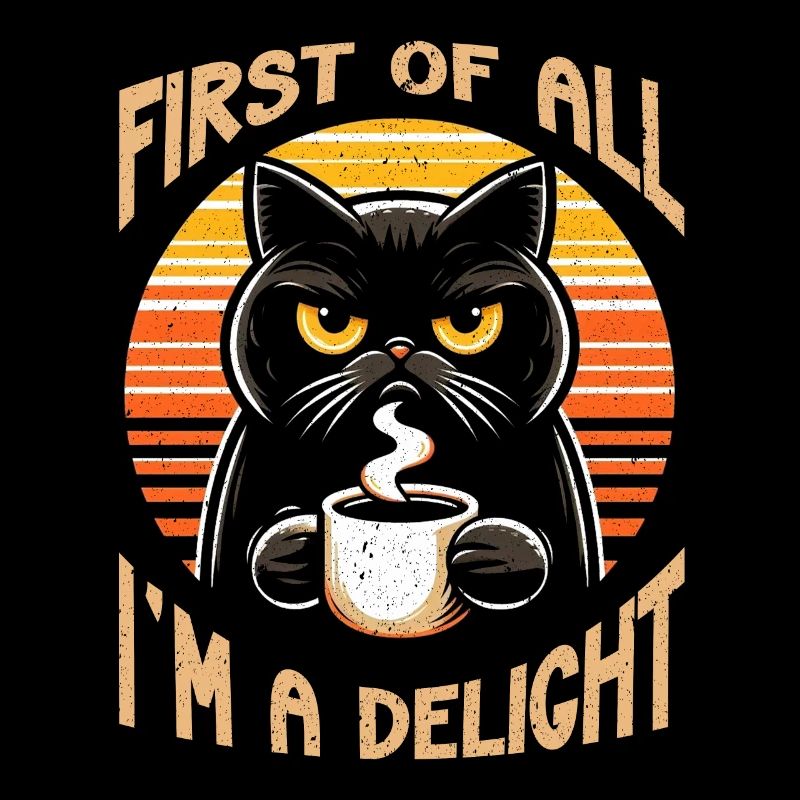 At first I'm a delight a disgruntled cat