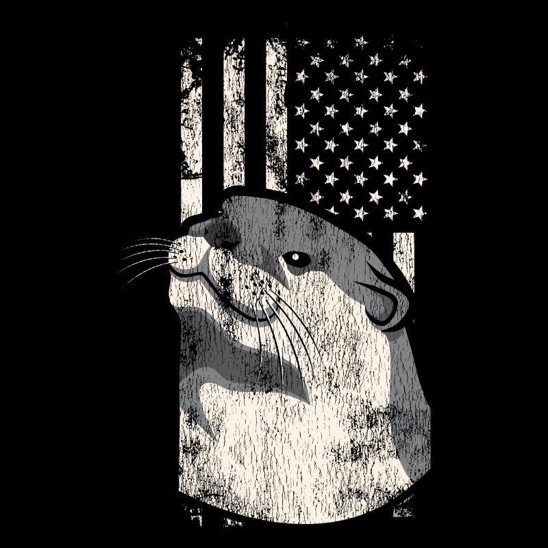 Otter American Flag