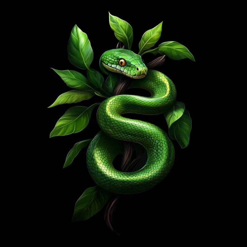 Arbre vert Python Serpents Amoureux Terrarium