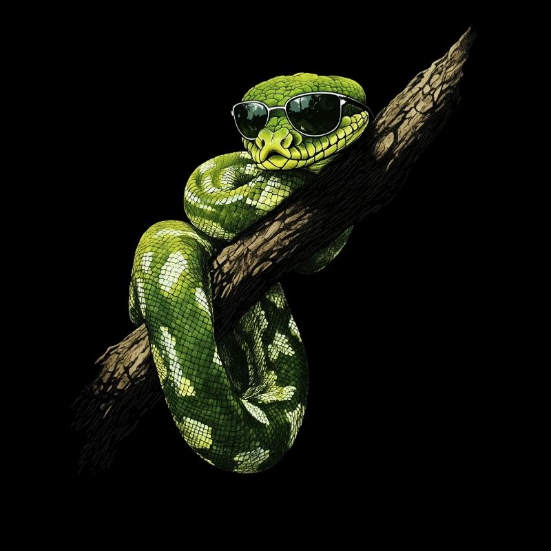 Grüner Baumpython Schlangen Liebhaber Terrarium