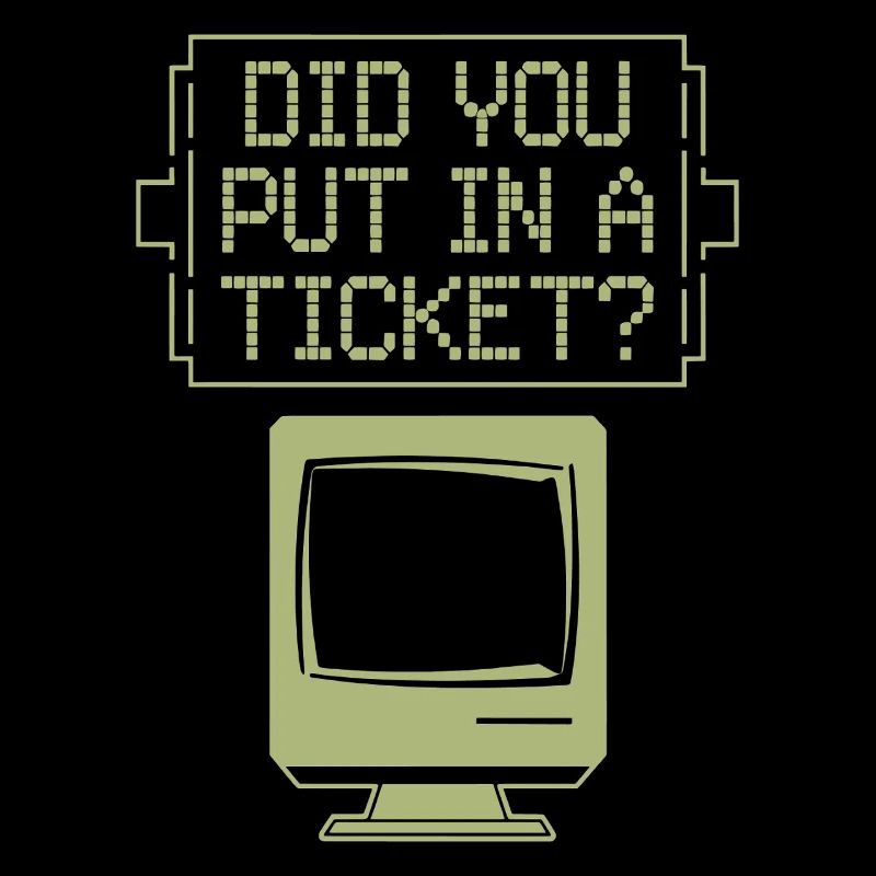 Avez-vous mis un billet ? Administrateur réseau de support informatique