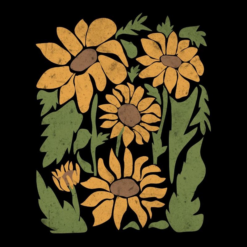 Boho Tournesol Fleurs sauvages