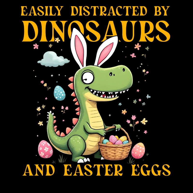 Lässt sich leicht von Dinosauriern und Easter Eggs ablenken