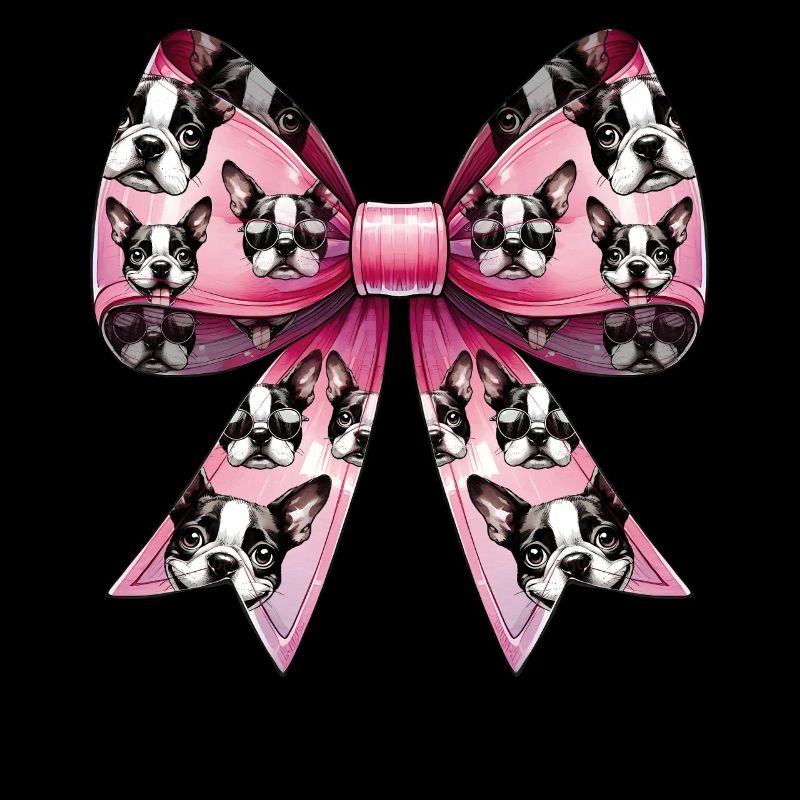Coquette Bow Boston Terrier Chien Maman