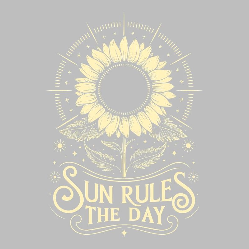 Sun Rules The Day Boho Sunflower Summer Solstice C