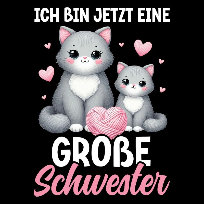 Große Schwester Katze Älteres Geschwisterkind