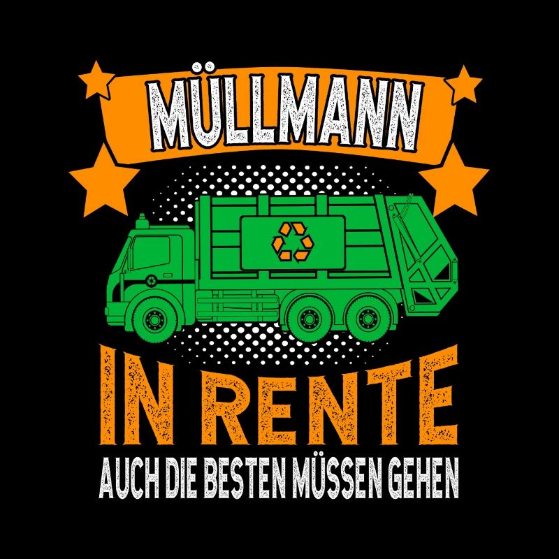 Müllmann In Rente Müllabfuhrauto Müllmann Rentner