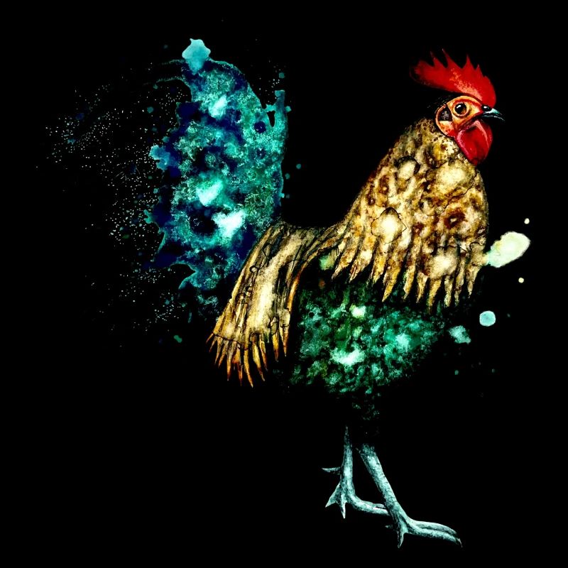 Watercolor Rooster