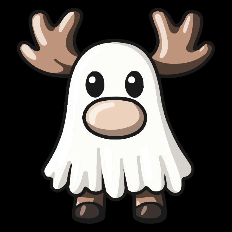 Elch Halloween Comic Geist