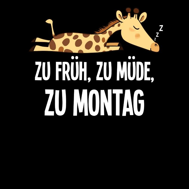 Giraffe Morgenmuffel Zu Früh Zu Müde Zu Montag