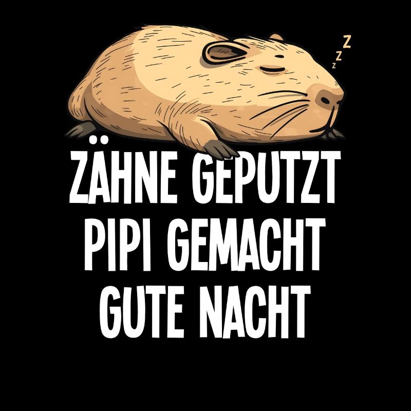dents brossées Bonne nuit Capybara Pyjama Cadeau