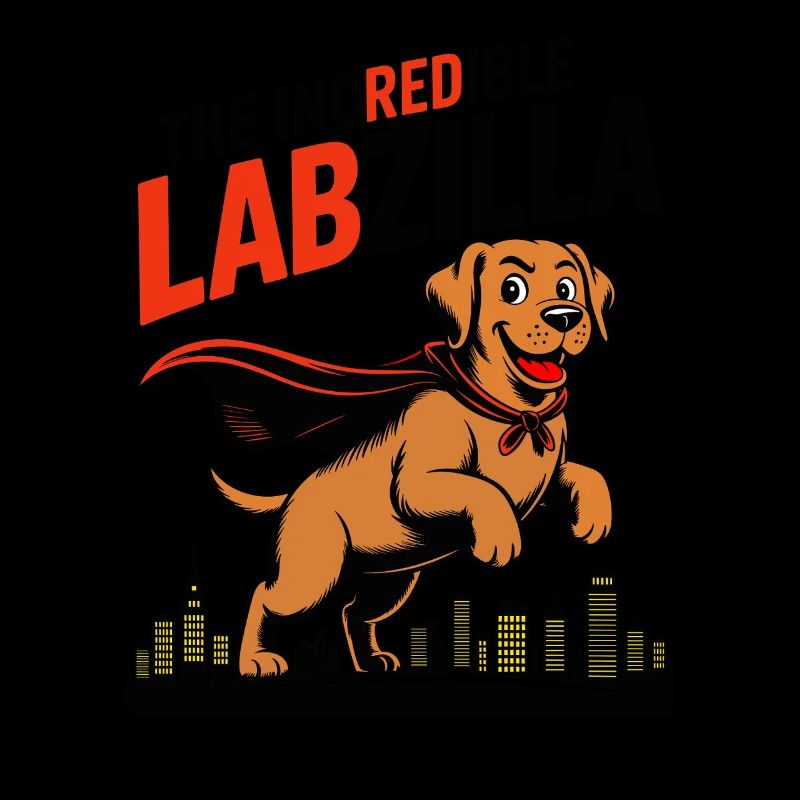 Labzilla – Foxred Labrador in Monster Mode
