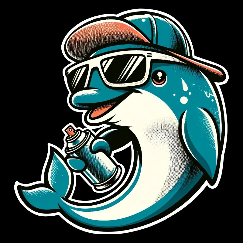 Delfin Graffiti Sprüher Sprühdose