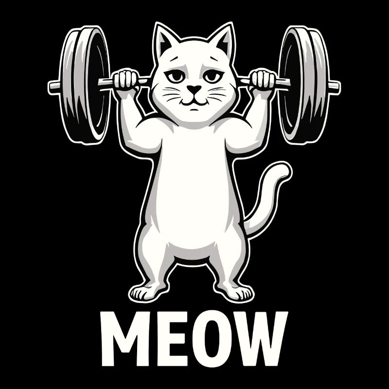 "Meow" - Starke Katze beim Workout
