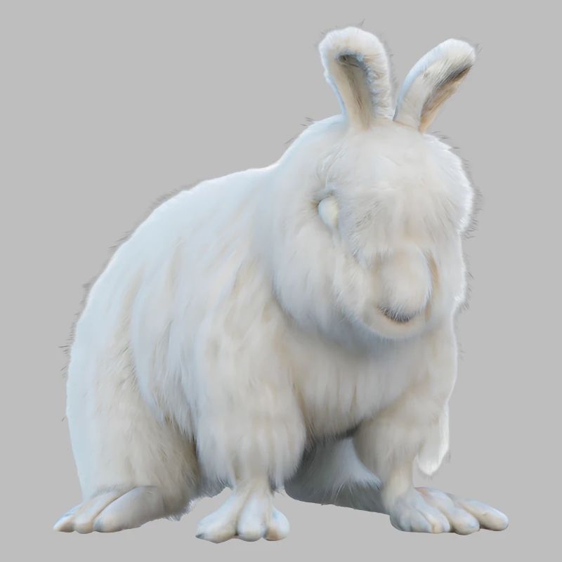 Fluffy Angora rabbit