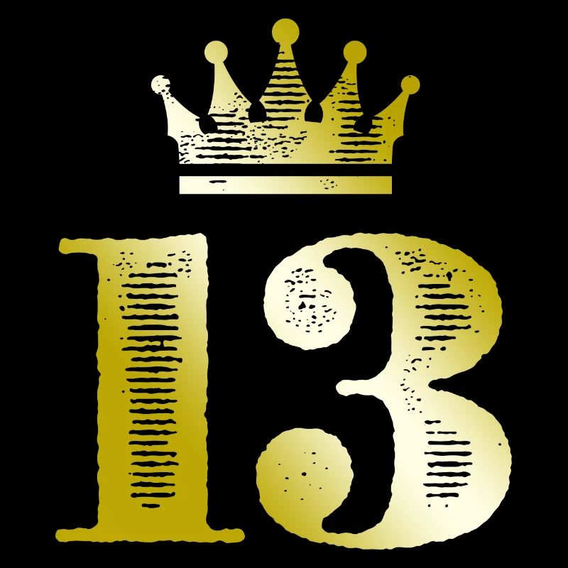 13 Chiffre Couronne Or