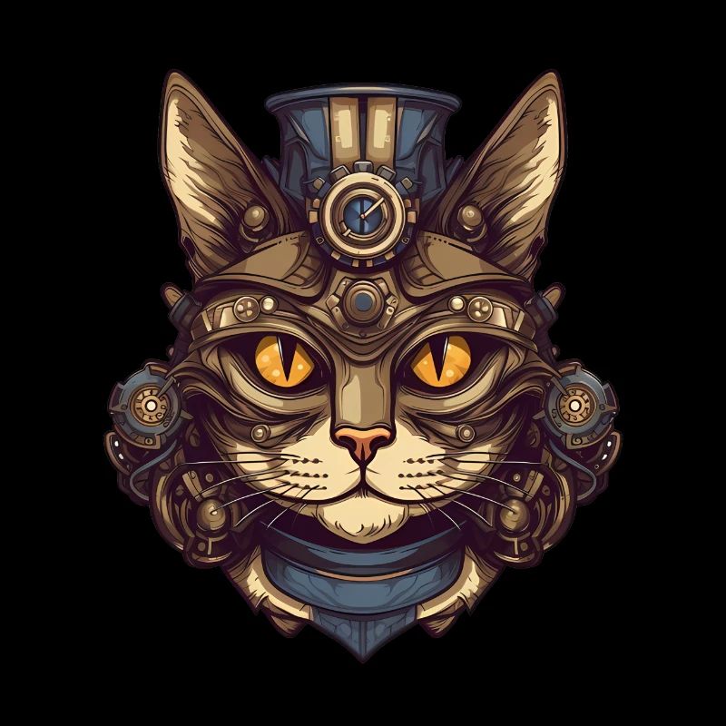 Steampunk Cat Cat Head