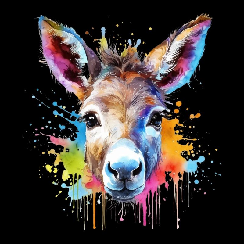 Mets un peu de couleur avec cet bébé âne!