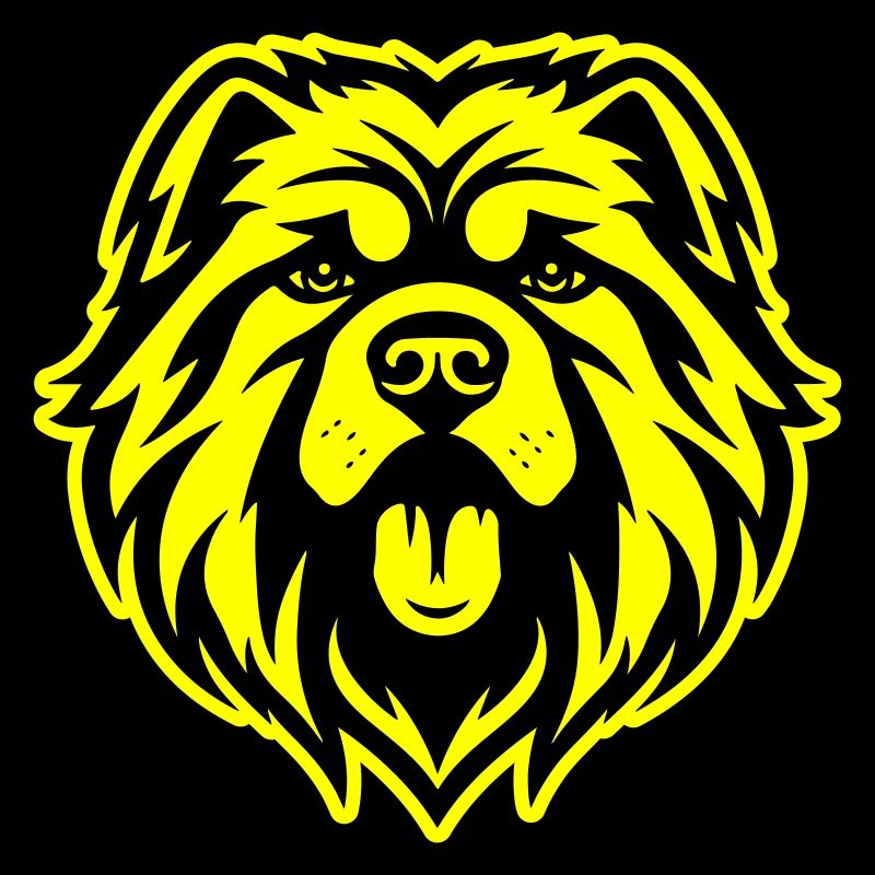 Tête de chien Chow Chow