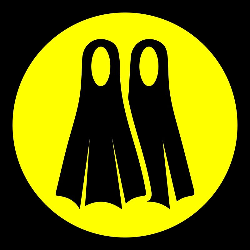 Cercle de nageoires de plongée