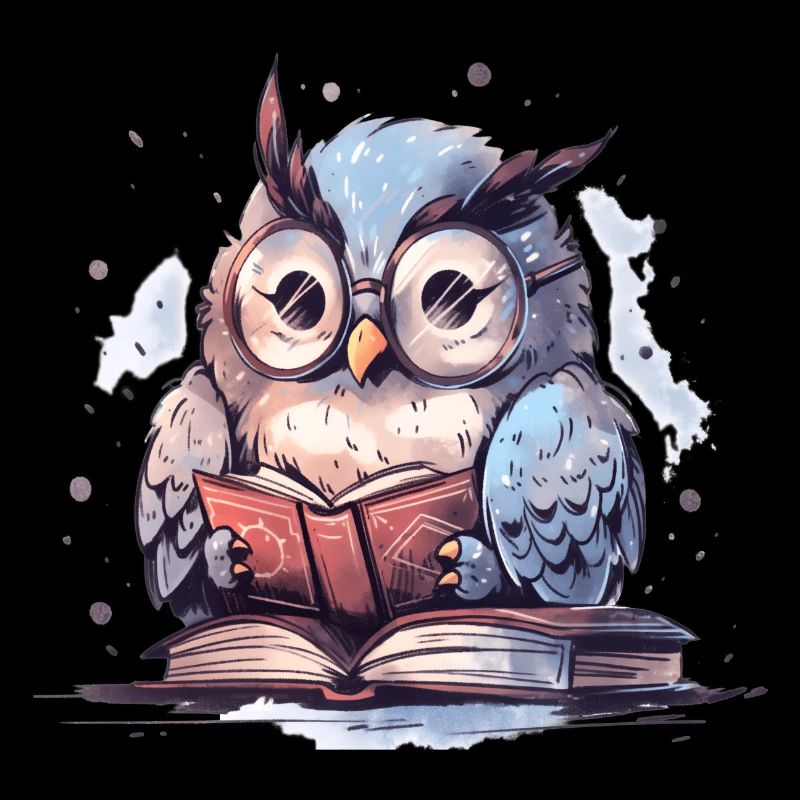 Süße Eule Buch Lesen Lesefan Bücher