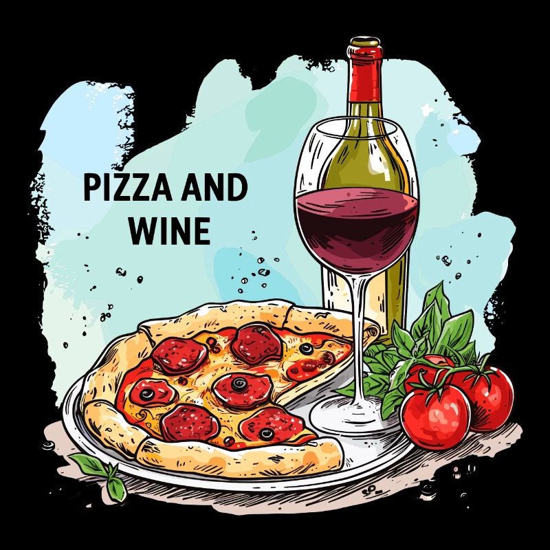 Pizza et vin Nourriture Alcool
